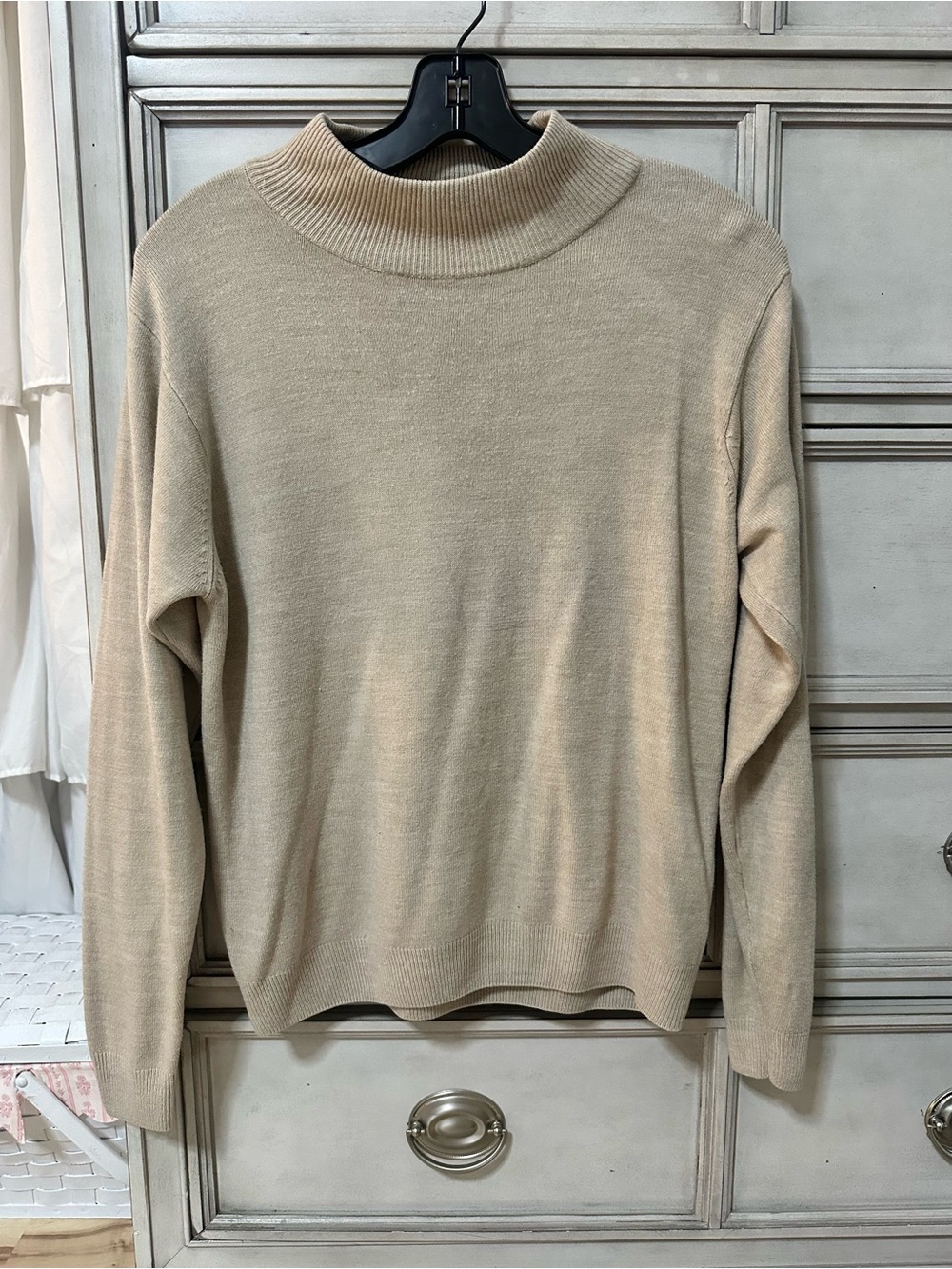 dressbarn Beige Turtleneck Sweater
